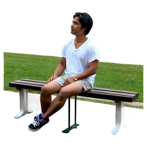 Random Person Sitting On Bench Png 06252024 PNG Image