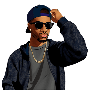 Rapper in Animated Style PNG 98 PNG image with transparent background