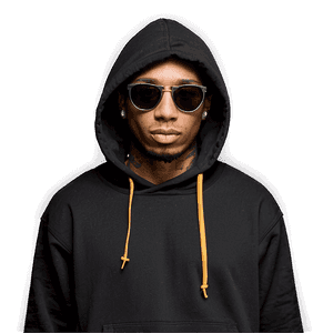 Rapper in Hoodie PNG gaf PNG with transparent background