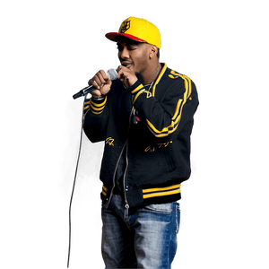 Rapper with Microphone PNG nah PNG with transparent background