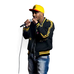 Rapper With Microphone Png Nah PNG Image