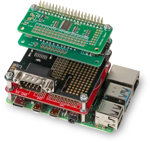 Raspberry Pi Stacked Expansion Boards PNG Image