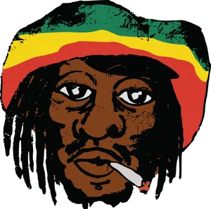 Rasta Man Illustration PNG Image