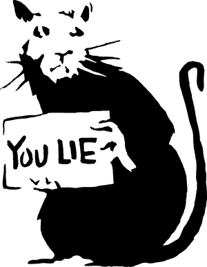 Rata De Banksy You - Banksy Rat You Lie, HD Png Download PNG image with transparent background