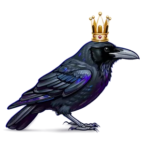 Raven With Crown Png 06122024 PNG Image