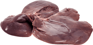 Raw Beef Liver Isolated PNG with transparent background