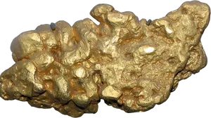 Raw Gold Nugget Texture PNG Image