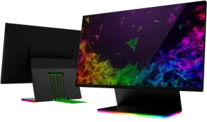 Razer Gaming Monitorand Laptop Stand PNG Image