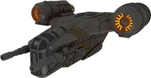 Razor Crest Spaceship Mandalorian PNG Image