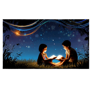 Reading Under the Stars PNG svs53 PNG image with transparent background