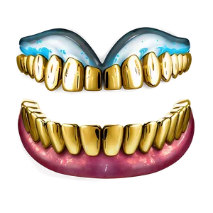 Real Gold Fronts Grillz Png 74 PNG Image