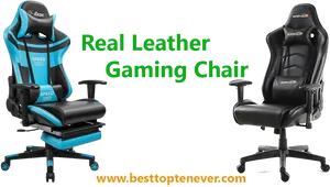 Real Leather Gaming Chair Comparison PNG Image