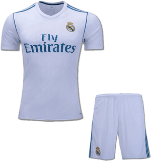 Real Madrid Home Kit Transparent Background PNG image with transparent background