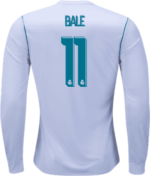 Real Madrid Number11 Jersey Back PNG image with transparent background