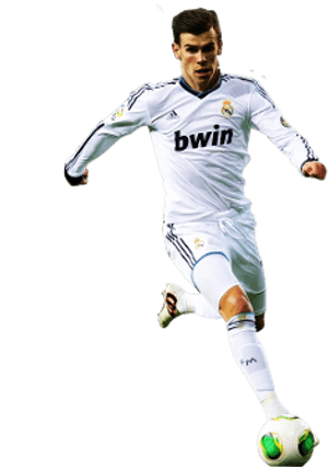 Real Madrid Player In Action PNG image with transparent background