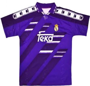 Real Madrid Purple Striped Jersey PNG Image