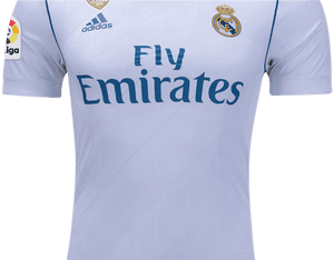 Real Madrid White Home Jersey PNG image with transparent background