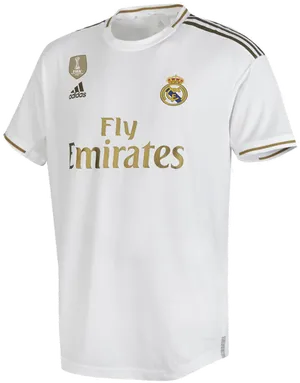 Real Madrid White Home Jersey PNG Image