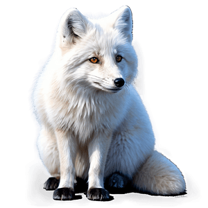 Realistic Arctic Fox Drawing PNG gua PNG image with transparent background