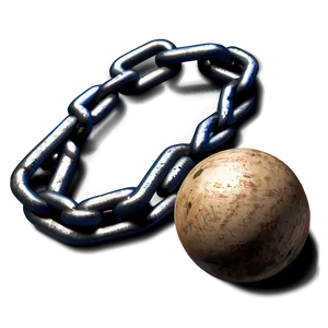 Realistic Ball And Chain Representation Png 06282024 PNG Image