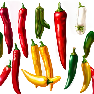 Realistic Chili Pepper Art Png 06122024 PNG Image