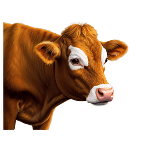 Realistic Cow Face Drawing PNG 06212024 PNG