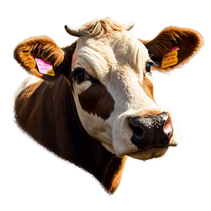 Realistic Cow Face Drawing PNG 06212024 PNG