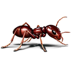 Realistic Fire Ant Art Png Adg34 PNG Image