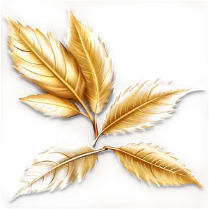 Realistic Gold Leaves Png Jin PNG Image