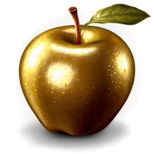 Realistic Golden Apple Image Png Xvm PNG Image