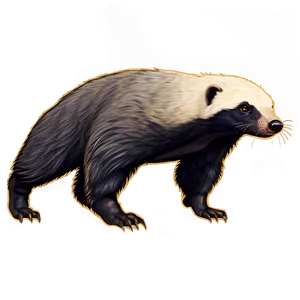 Realistic Honey Badger Drawing Png Avy PNG Image