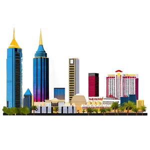 Realistic Las Vegas Skyline Png 06252024 PNG Image