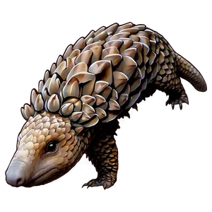 Realistic Pangolin Illustration Png Ptb PNG Image