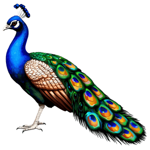 Realistic Peacock Bird PNG hru PNG image with transparent background