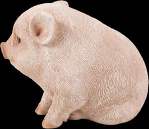 Realistic Piglet Figurine Isolated PNG image with transparent background