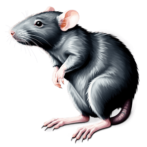 Realistic Rat Illustration PNG 05042024 PNG image with transparent background