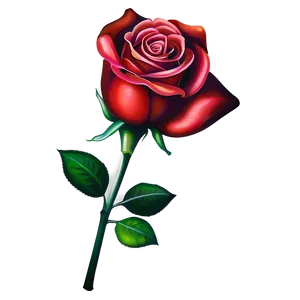 Realistic Rose Tattoo Illustration Png Tfm PNG Image