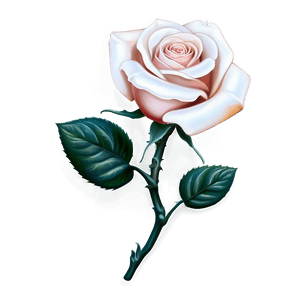 Realistic Rose Tattoo Illustration PNG uft PNG image with transparent background