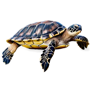 Realistic Sea Turtle Illustration Png Fvx PNG Image