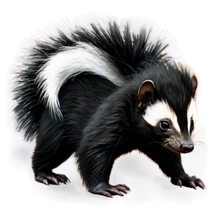 Realistic Skunk Illustration Png Tpf50 PNG Image