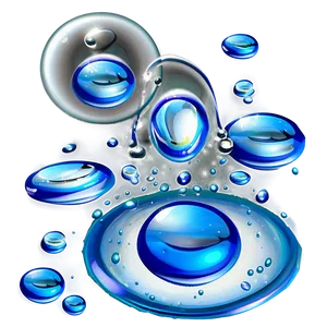 Realistic Water Drops On Blue Png 06122024 PNG Image