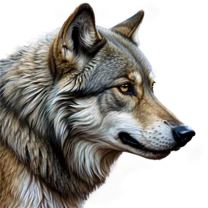 Realistic Wolf Face Drawing Png 06292024 PNG Image