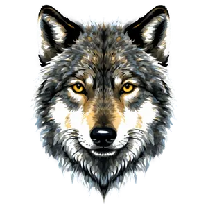 Realistic Wolf Face Drawing Png Uxg73 PNG Image