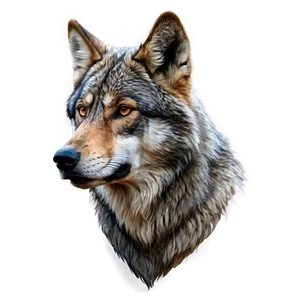 Realistic Wolf Head Drawing Png Ybd PNG Image