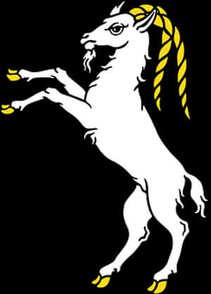 Rearing Goat Silhouette PNG image with transparent background