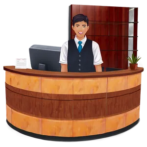 Reception Desk Worker Png 24 PNG Image