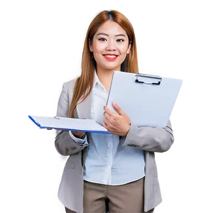 Receptionist With Clipboard Png Mfx22 PNG Image