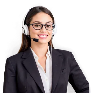 Receptionist With Headset Png Qxj42 PNG Image