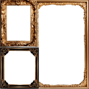 Rectangular Gold Frame PNG   05042024 PNG image with transparent background