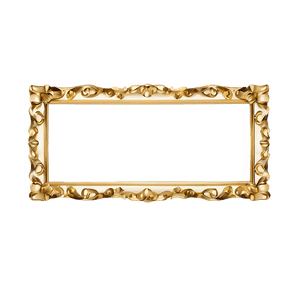 Rectangular Gold Frame PNG   wsc PNG with transparent background